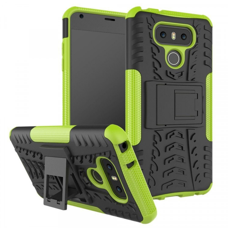 Чехол Hybrid Armor для LG G6 (черный + зеленый)