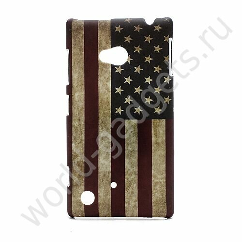 Пластиковый чехол Retro USA Flag для Nokia Lumia 720