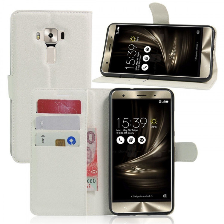 Чехол с визитницей для ASUS Zenfone 3 Deluxe ZS570KL (белый)