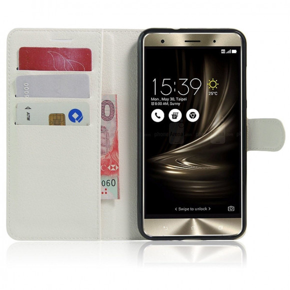 Чехол с визитницей для ASUS Zenfone 3 Deluxe ZS570KL (белый) Чехол с визитницей для ASUS Zenfone 3 Deluxe ZS570KL (белый)