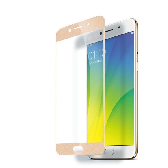 Защитное стекло 3D для Oppo R9s (золотой) Защитное стекло 3D для Oppo R9s (золотой)