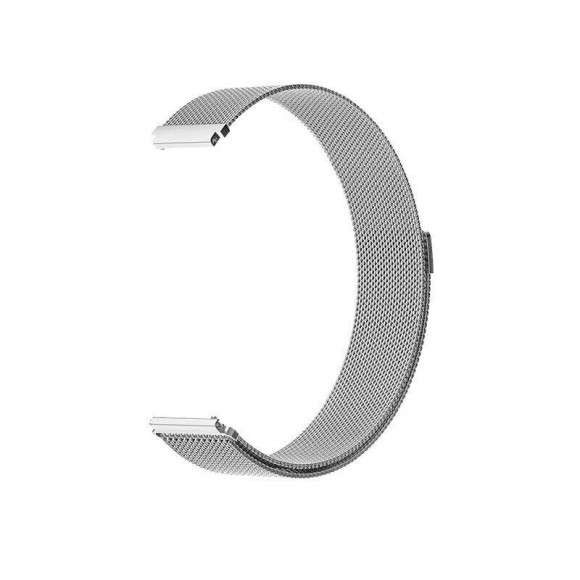 Браслет Миланская петля для Huawei Watch Fit Mini и часов с креплением 16мм (серебряный)