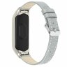 Кожаный ремешок для Xiaomi Mi Band 5 (серый)