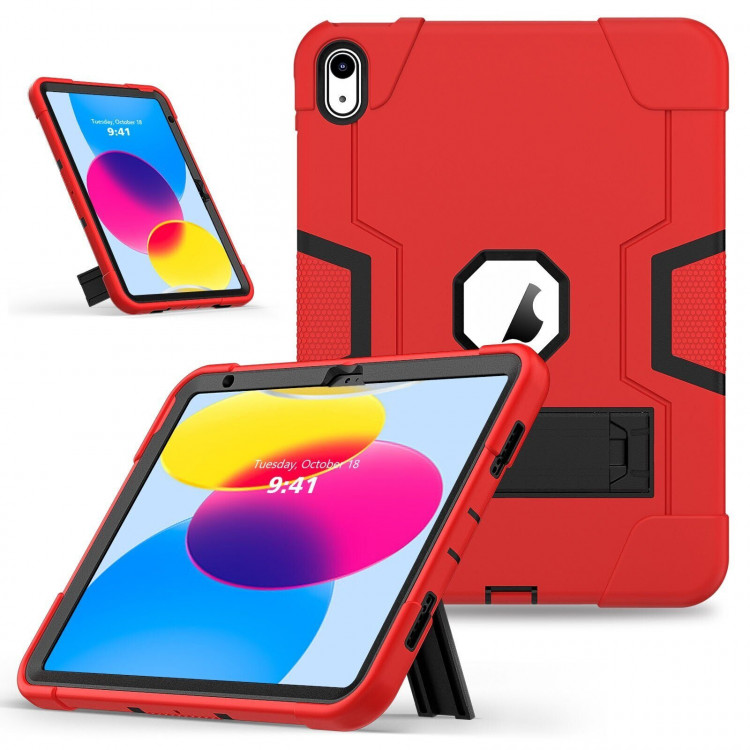 Противоударный гибридный чехол для iPad 10 2022 - 10,9 дюйма (красный)