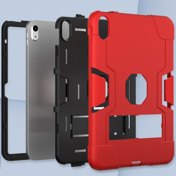 Противоударный гибридный чехол для iPad 10 2022 - 10,9 дюйма (красный) Противоударный гибридный чехол для iPad 10 2022 - 10,9 дюйма (красный)