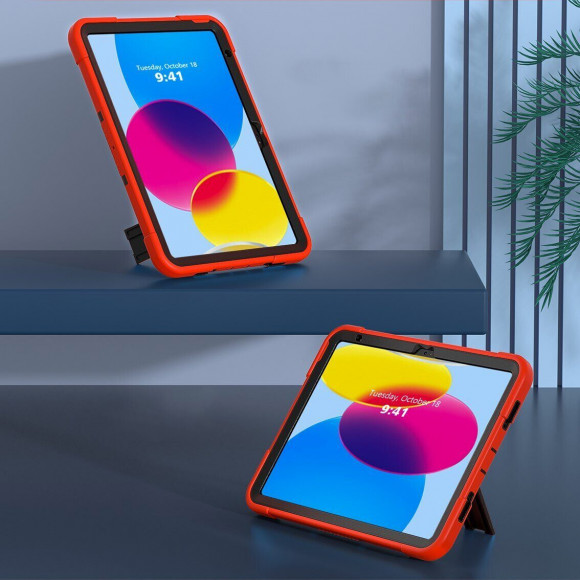 Противоударный гибридный чехол для iPad 10 2022 - 10,9 дюйма (красный) Противоударный гибридный чехол для iPad 10 2022 - 10,9 дюйма (красный)