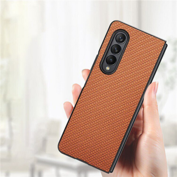 Чехол Carbon Design для Samsung Galaxy Z Fold4 (коричневый) Чехол Carbon Design для Samsung Galaxy Z Fold4 (коричневый)