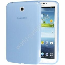 Пластиковый TPU чехол для Samsung Galaxy Tab 3 / P3200 (7.0") (голубой)