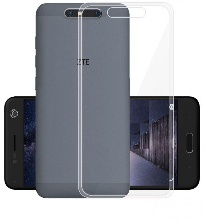 Силиконовый TPU чехол для ZTE Blade V8 (прозрачный)