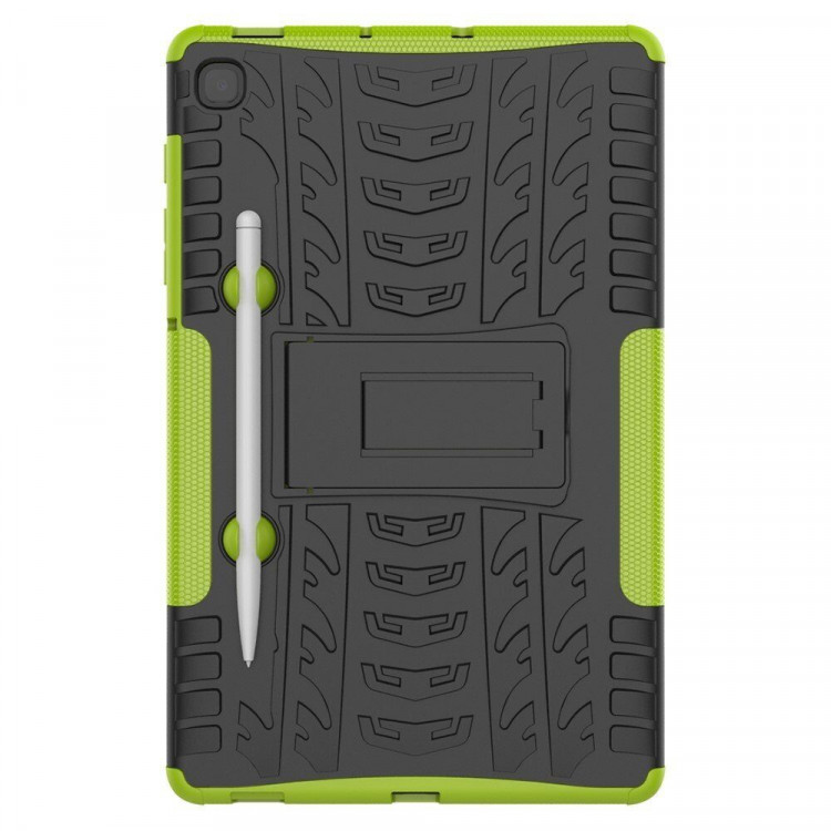 Чехол Hybrid Armor для Samsung Galaxy Tab S6 Lite (черный + зеленый)