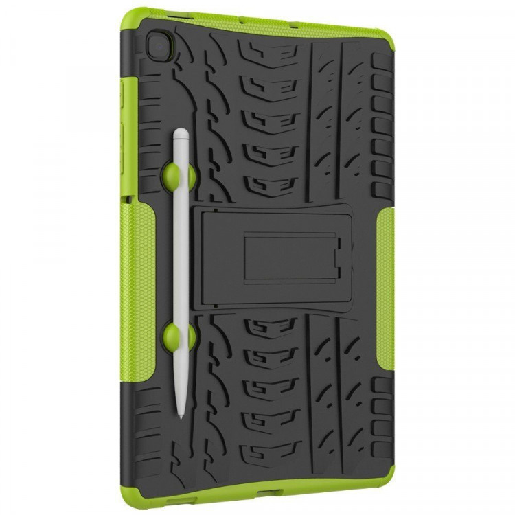 Чехол Hybrid Armor для Samsung Galaxy Tab S6 Lite (черный + зеленый)