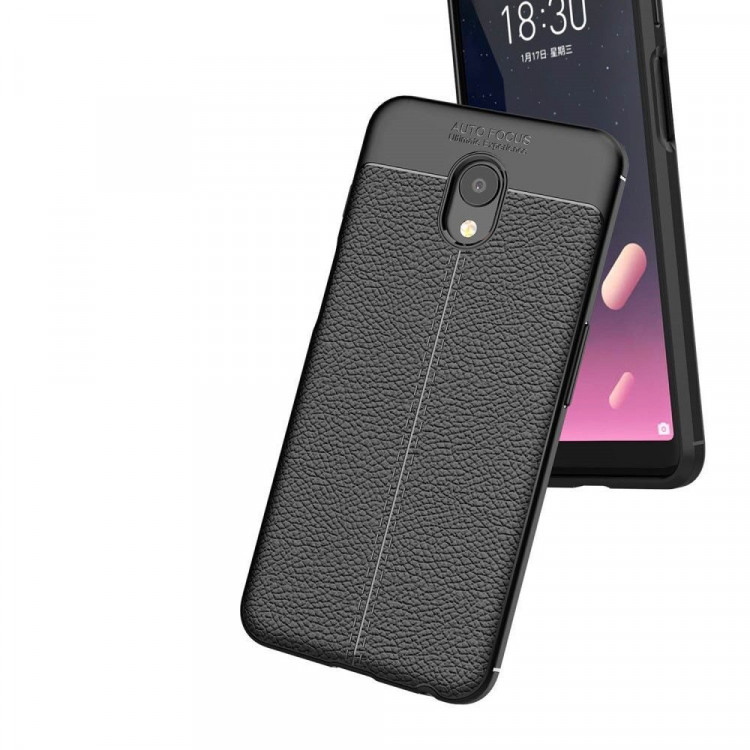 Чехол-накладка Litchi Grain для Meizu M6s (черный)