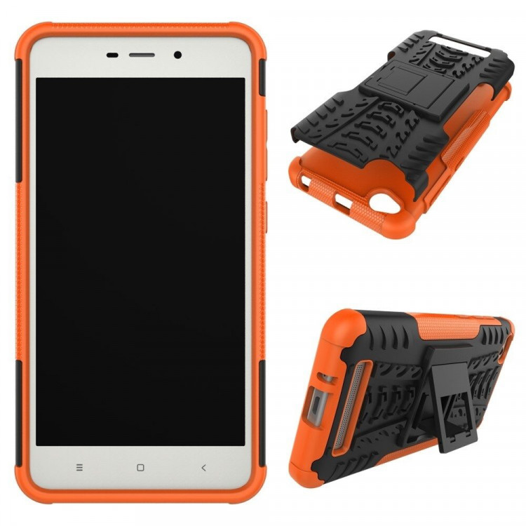 Чехол Hybrid Armor для Xiaomi Redmi 4A (черный + оранжевый)