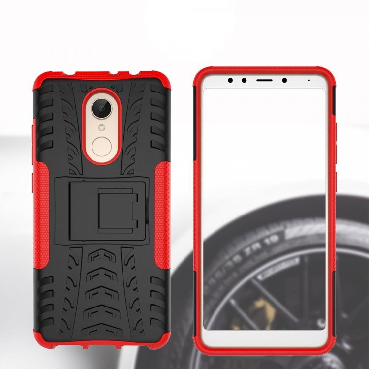 Чехол Hybrid Armor для Xiaomi Redmi 5 (черный + красный)