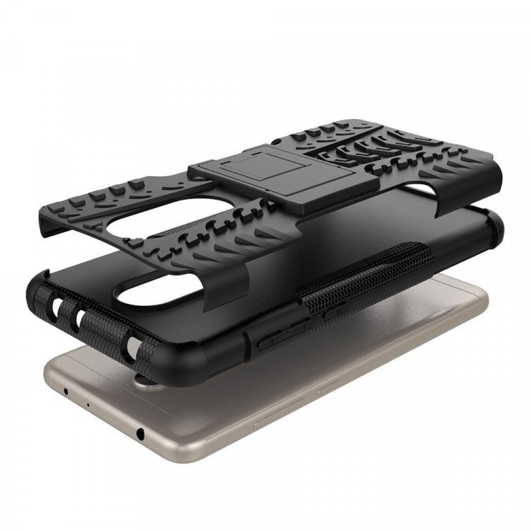 Чехол Hybrid Armor для Xiaomi Redmi 5 (черный + красный)