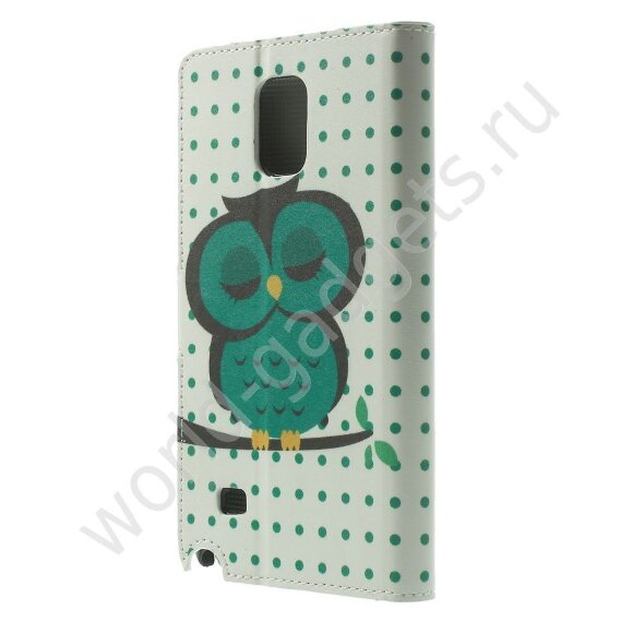 Чехол для Samsung Galaxy Note 4 (Зеленая Сова)