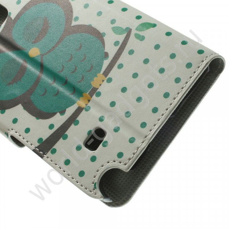 Чехол для Samsung Galaxy Note 4 (Зеленая Сова)