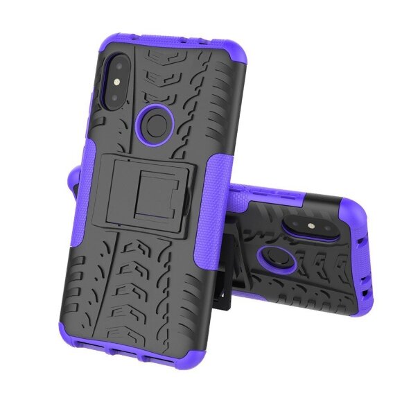Чехол Hybrid Armor для Xiaomi Redmi Note 6 Pro (черный + фиолетовый)