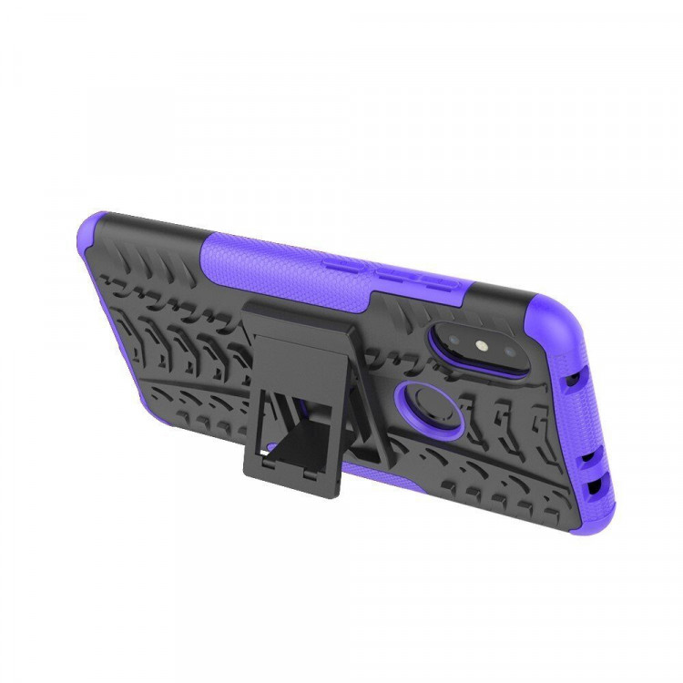 Чехол Hybrid Armor для Xiaomi Redmi Note 6 Pro (черный + фиолетовый)