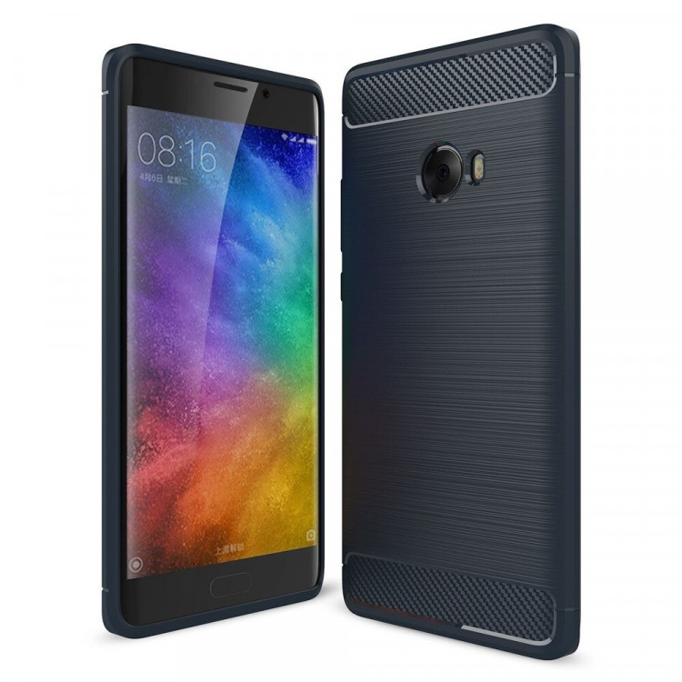 Чехол-накладка Carbon Fibre для Xiaomi Mi Note 2 (темно-синий)