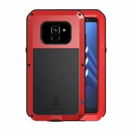 Гибридный чехол LOVE MEI для Samsung Galaxy A8 2018  (красный)