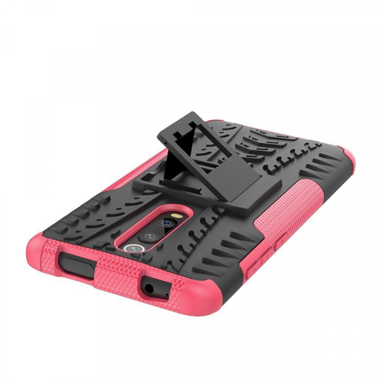 Чехол Hybrid Armor для Xiaomi Redmi K20 / Redmi K20 Pro / Xiaomi Mi 9T / Mi 9T Pro (черный + розовый)