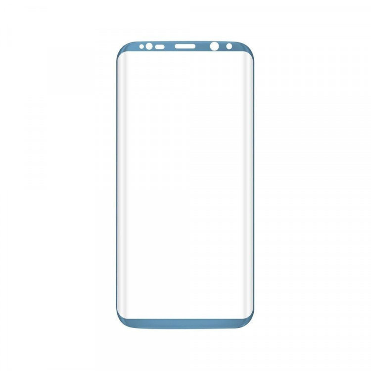Защитное стекло 3D для Samsung Galaxy S8 (голубой)