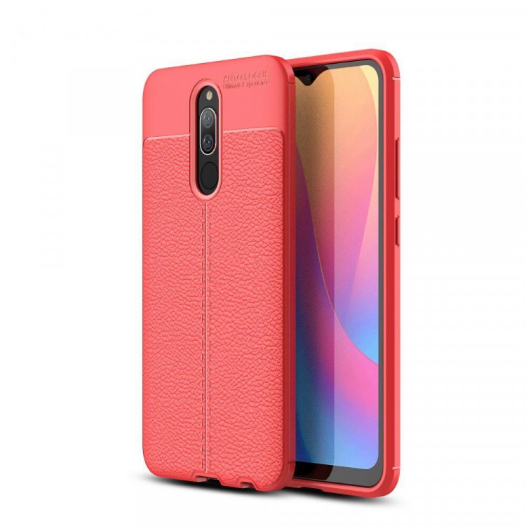 Чехол-накладка Litchi Grain для Xiaomi Redmi 8 / Redmi 8A (красный)