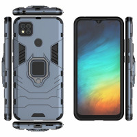 Чехол Armor Ring Holder для Xiaomi Redmi 9C (темно-синий)