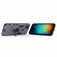 Чехол Armor Ring Holder для Xiaomi Redmi 9C (темно-синий)