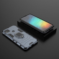 Чехол Armor Ring Holder для Xiaomi Redmi 9C (темно-синий)