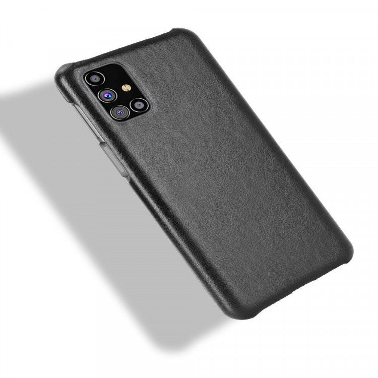 Кожаная накладка-чехол для Samsung Galaxy M31s (черный)