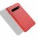 Кожаная накладка-чехол Litchi Texture для Samsung Galaxy S10+ (Plus) (красный)