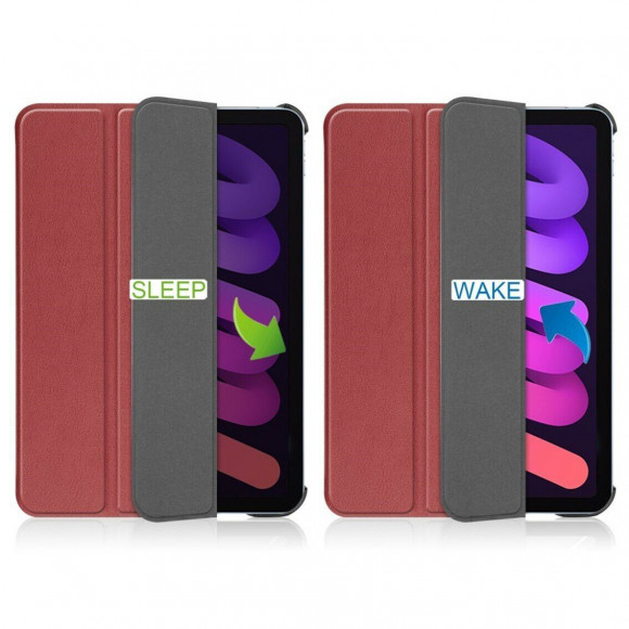 Планшетный чехол для iPad mini 6 (2021) (красно-коричневый) Планшетный чехол для iPad mini 6 (2021) (красно-коричневый)