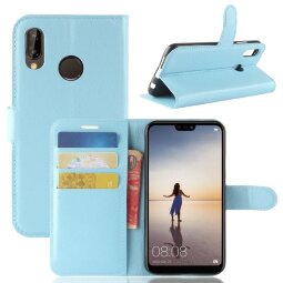 Чехол с визитницей для Huawei P20 Lite / nova 3e (голубой)