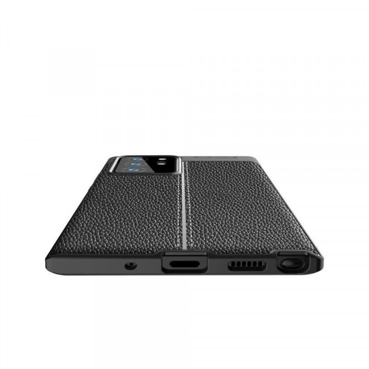 Чехол-накладка Litchi Grain для Samsung Galaxy Note 20 Ultra (черный)
