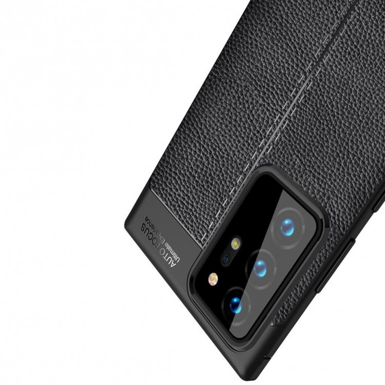 Чехол-накладка Litchi Grain для Samsung Galaxy Note 20 Ultra (черный)