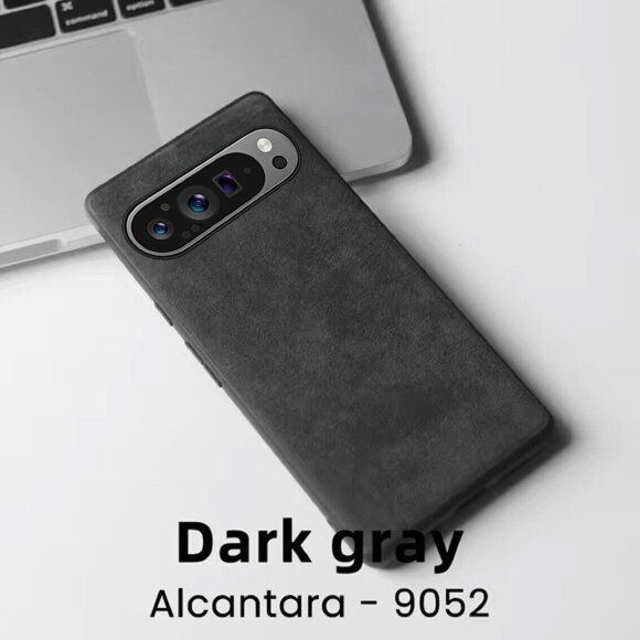 Чехол из алькантары для Google Pixel 9 Pro XL (темно-серый)