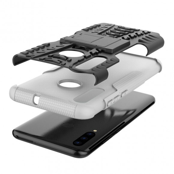 Чехол Hybrid Armor для Huawei P Smart+ (Plus) 2019 / Enjoy 9s / Honor 10i (черный + белый)