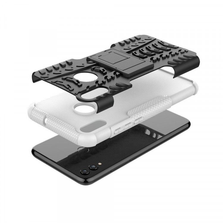 Чехол Hybrid Armor для Huawei Honor 8X (черный + белый)
