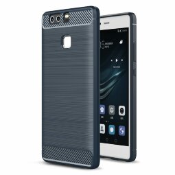 Чехол-накладка Carbon Fibre для Huawei P9 (темно-синий)