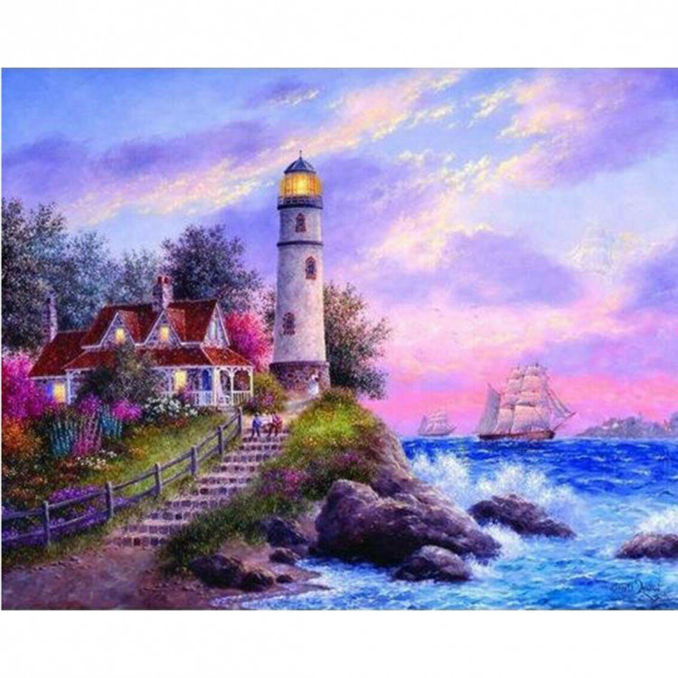 Картина по номерам 40*50 (Маяк)