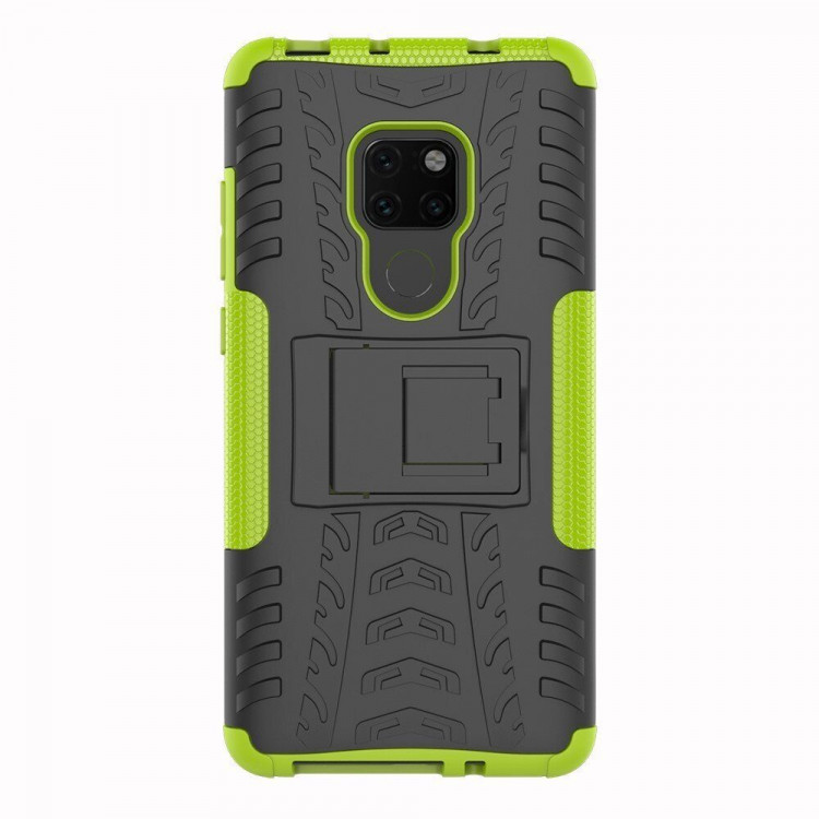 Чехол Hybrid Armor для Huawei Mate 20 (черный + зеленый)