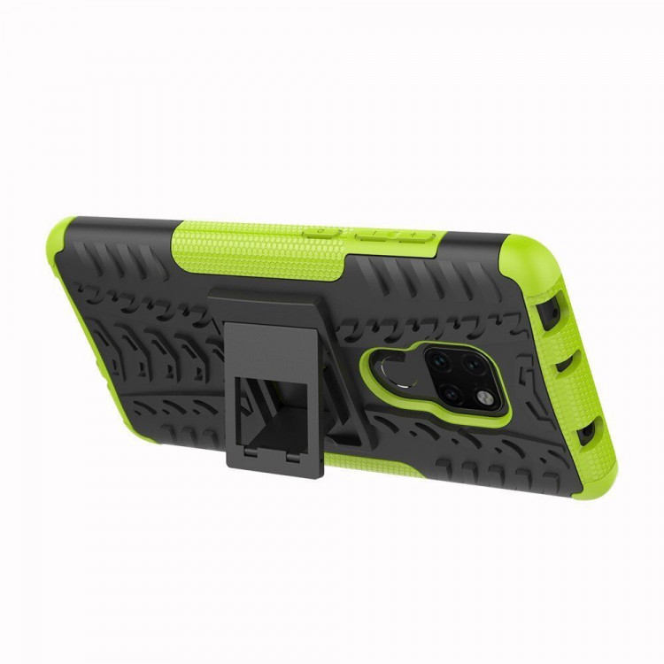 Чехол Hybrid Armor для Huawei Mate 20 (черный + зеленый)