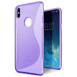 Нескользящий чехол для iPhone X / ХS (фиолетовый)