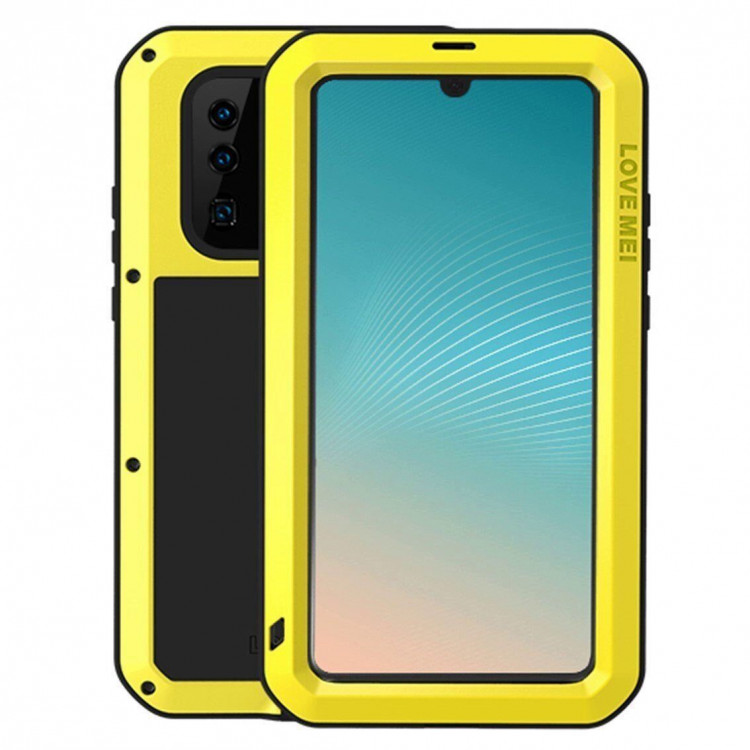 Гибридный чехол LOVE MEI для Huawei P30 Pro (желтый)