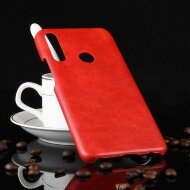 Кожаная накладка-чехол для Huawei P Smart Z / Honor 9X (STK-LX1) (красный)