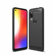 Чехол-накладка Carbon Fibre для Motorola P40 / Motorola One Vision (черный)