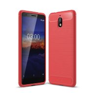 Чехол-накладка Carbon Fibre для Nokia 3.1 (красный) Чехол-накладка Carbon Fibre для Nokia 3.1 (красный)