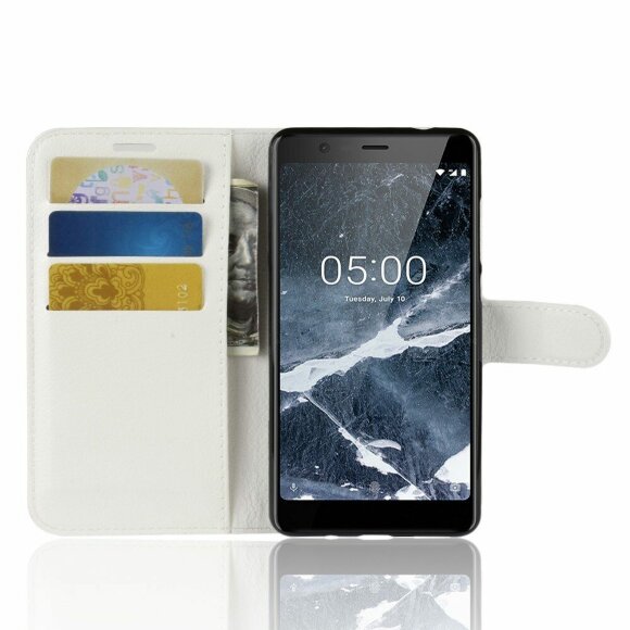Чехол с визитницей для Nokia 5.1 (белый) Чехол с визитницей для Nokia 5.1 (белый)